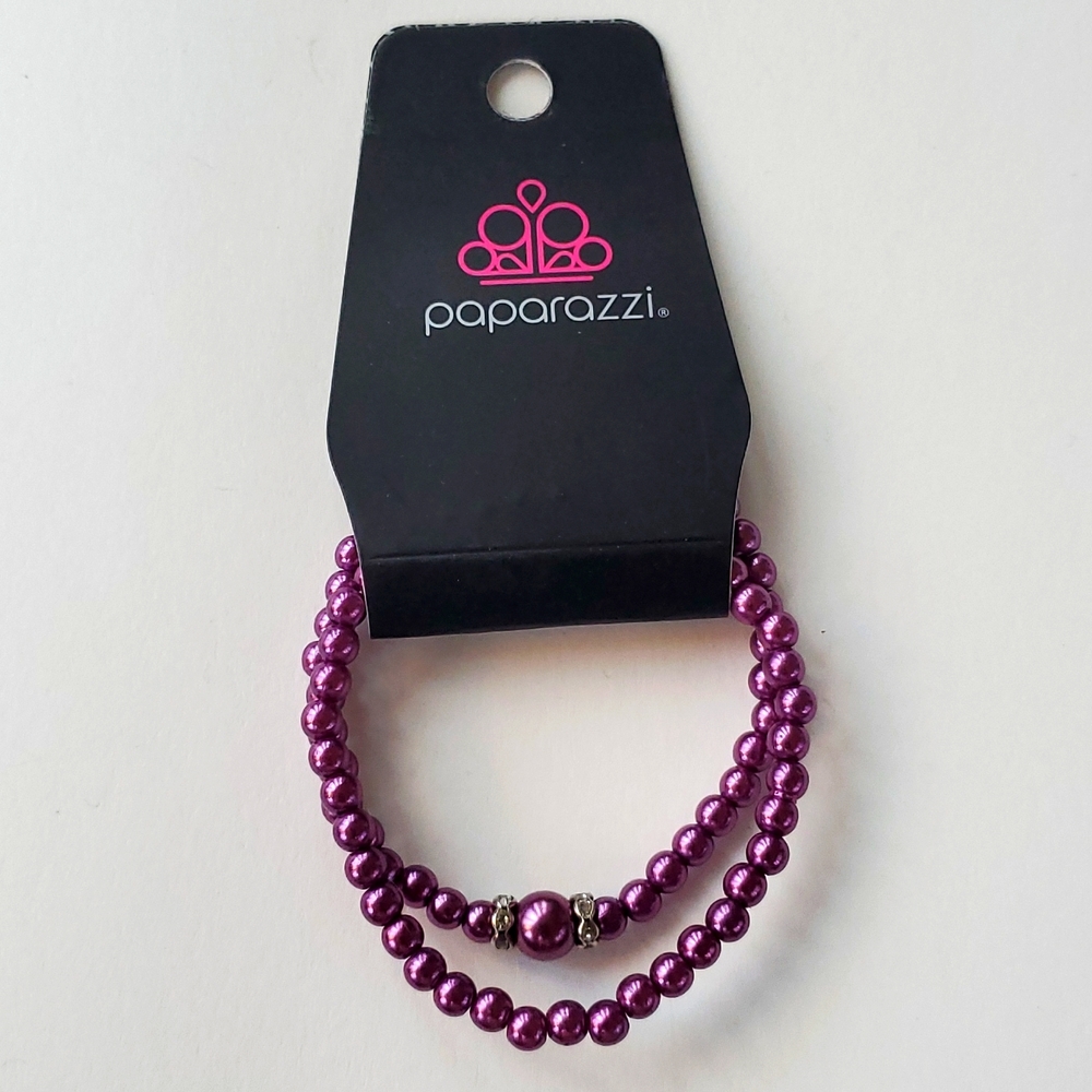 Boutique Paparazzi Dual Strand Purple Stretchy Fashion Bracelets